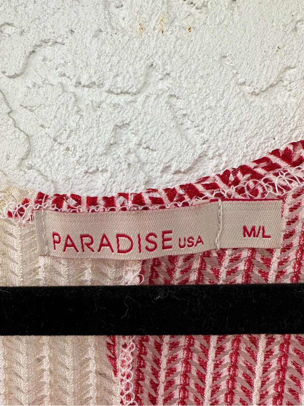 Paradise Red White Stars Swim Cover Up Pockets Sleeveless Medium Large - Picture 10 of 14
